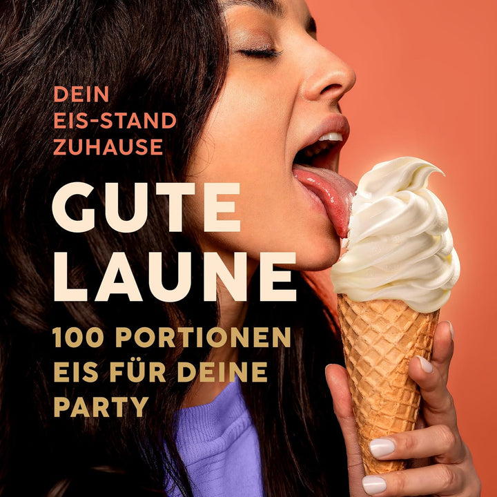 Bounce24 Softeispulver für Eismaschine | Vollmilchpulver enthalten, nur Wasser anrühren, cremig, ohn