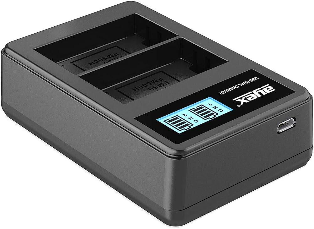 ayex Power-Paket mit 2 x ayex Akku NP-F550 Passend für Sony u.1 x ayex USB Dual-Ladegerät Zubehör 2x