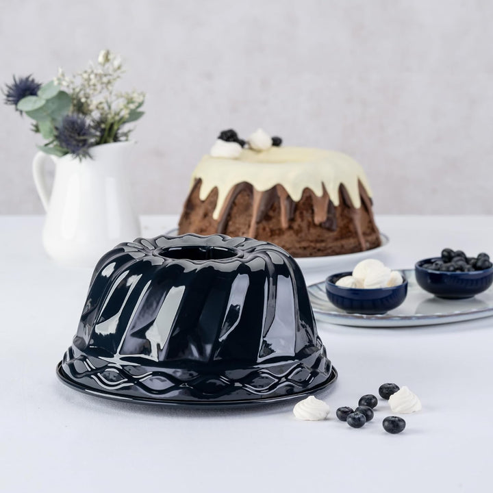 Dr. Oetker Guglhupf Backform Ø 22 cm Back-Liebe Emaille – Schnitt- & Kratzfeste Gugelhupf Form mit E