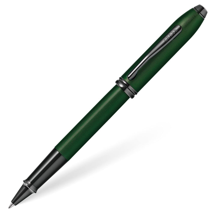 Cross Townsend Rollerball (Strichstärke M, Schreibfarbe: schwarz, inkl. Luxus Geschenkbox) Grün stru