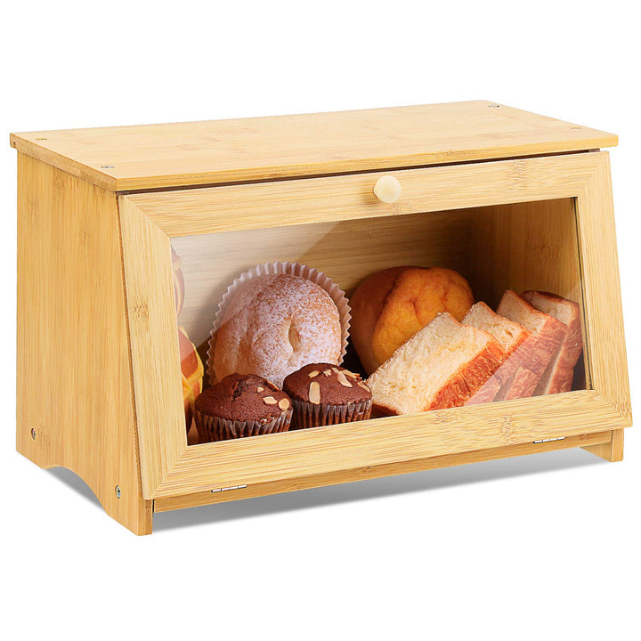 Leader Accessories Brotkasten Bambus Brotbehälter lebensmittelecht Brotaufbewahrung pflegeleicht 39x