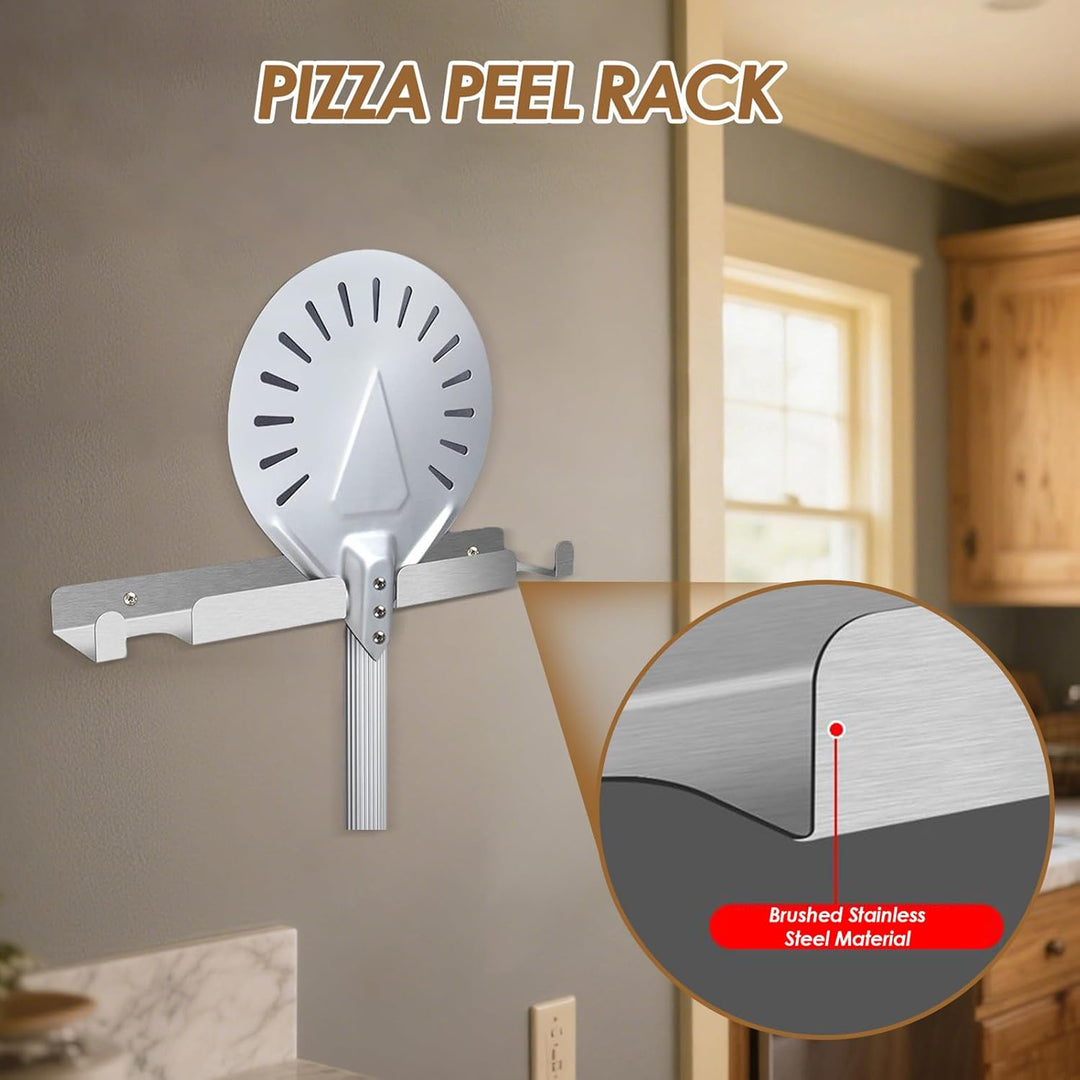 Pizzaschaufel, Pizza-Halter, Wandmontage, Aufbewahrungsregale, Werkzeug-Organizer, 41,5 x 8,3 x 3 cm