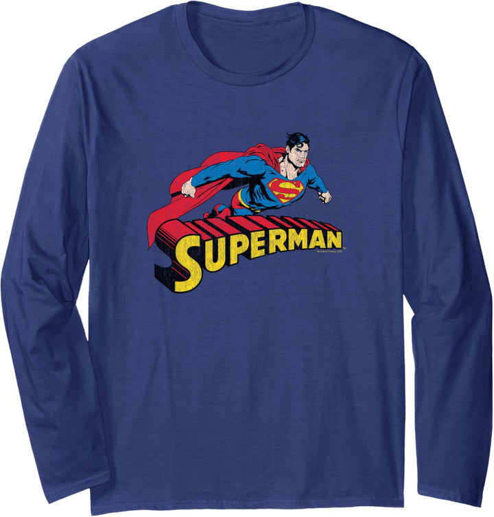 Superman Flying Over Langarmshirt
