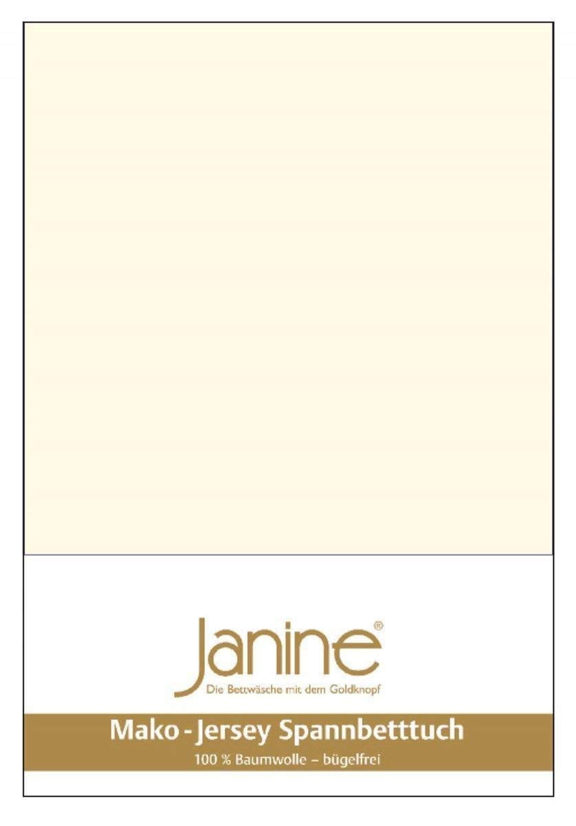 Janine Spannbetttuch 5007 Mako Jersey 180/200 bis 200/200 cm Natur Fb. 07 180/200 cm - 200/200 cm Na