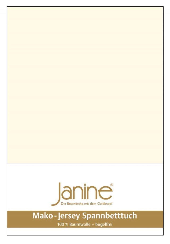 Janine Spannbetttuch 5007 Mako Jersey 180/200 bis 200/200 cm Natur Fb. 07 180/200 cm - 200/200 cm Na