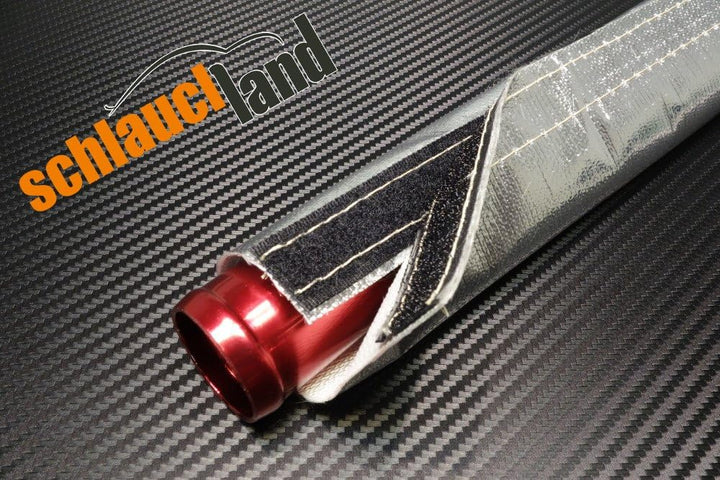 1m Alu-Titan Hitzeschutzschlauch mit Klettverschluss *** schützende Isolierung Kabelummantelung