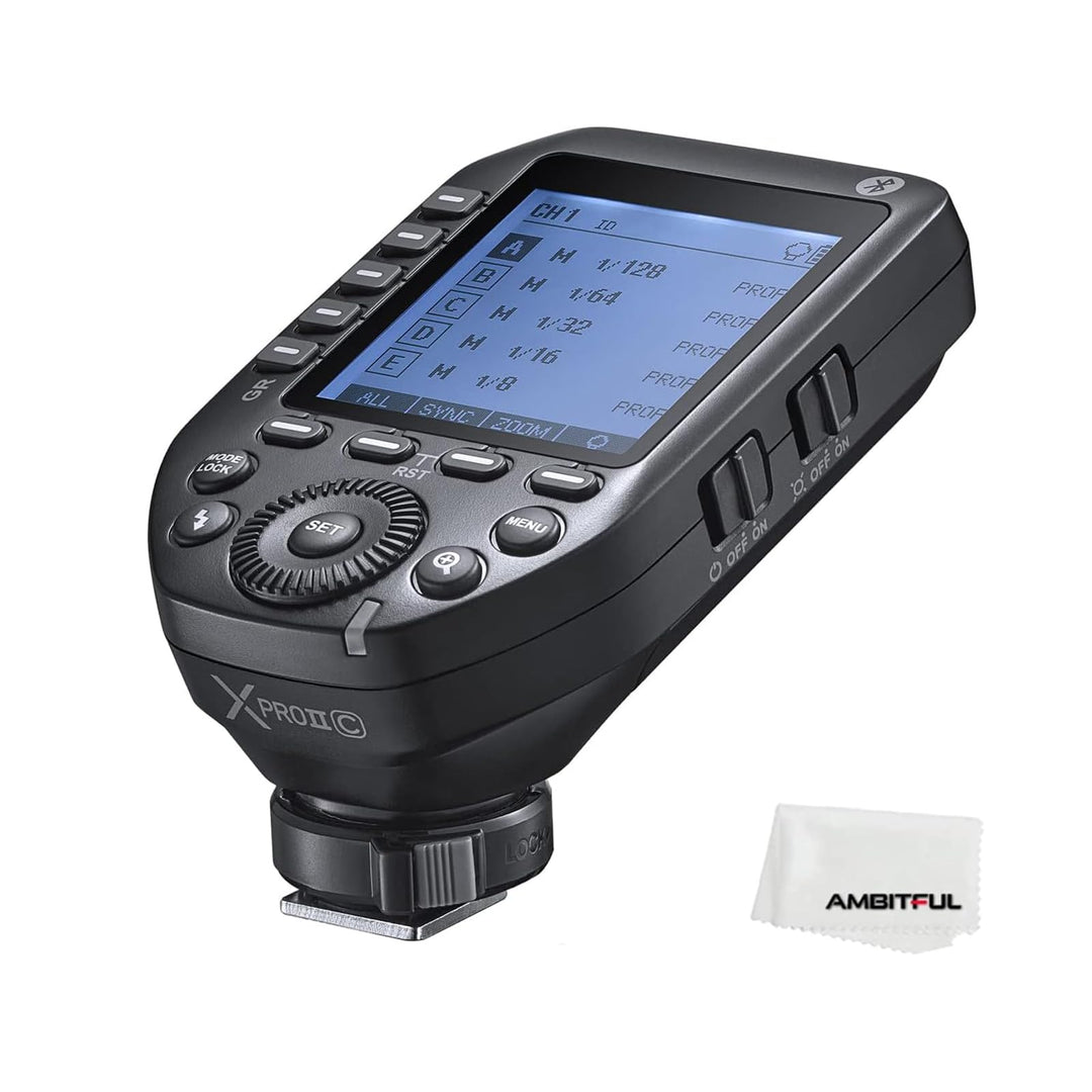 GODOX XproII-C 2.4G TTL Wireless Flash Trigger XProIIC Trigger Autoflash 1/8000s HSS Large LCD Scree