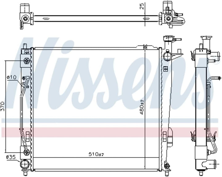 Nissens 675046 Heizkörper Kühlung des Motors