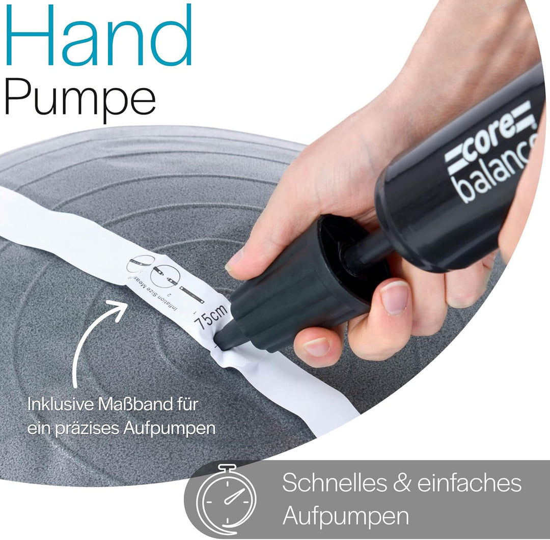 Core Balance, berstsicherer Gymnastikball - für Fitness Yoga Schwangerschaft - 55cm 65cm 75cm 85cm -