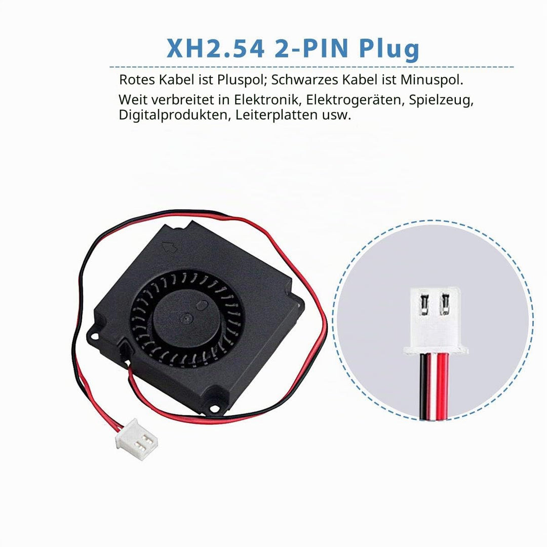 GDSTIME 2 Stück 4010 Lüfter 24V Blower Fan 4010 Radiallüfter 24V Lüfter 40x40x10 9500 U/min Für Kühl