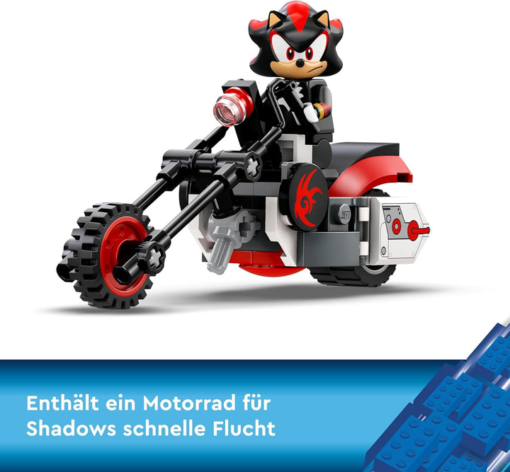 LEGO Sonic The Hedgehog Shadow The Hedgehog Flucht, Set mit Motorrad-Spielzeug und Figuren aus dem V