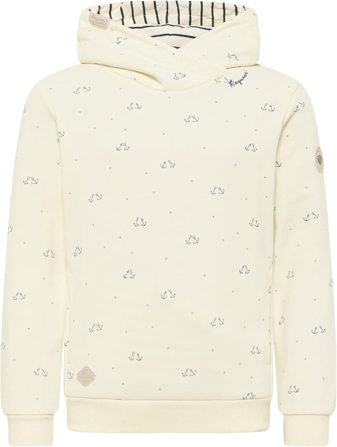 Ragwear Gitka Marina Mädchen Sweatshirt Kapuzenpullover Sweater Kinder Pullover Anker Motiv 128 Weis