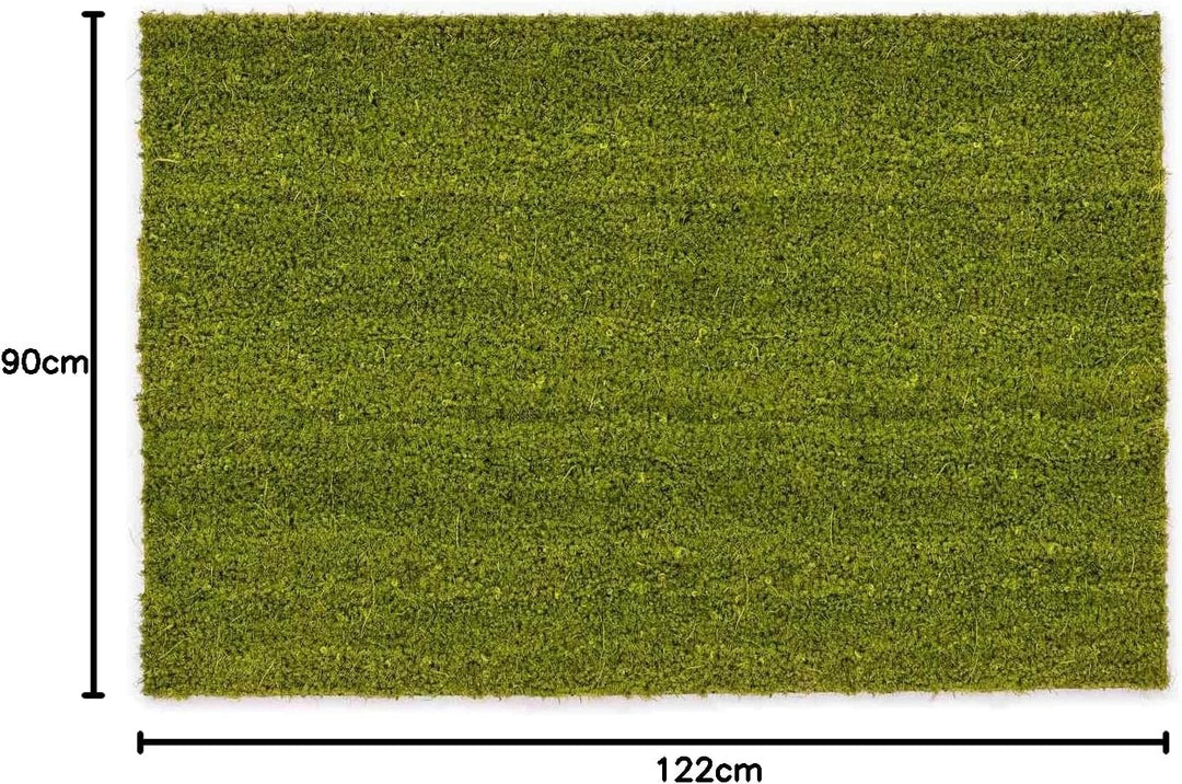 rutschfeste Kokosmatte - 90 x 122 cm Grün - Nachhaltige Naturfaser für den überdachten Aussenbereich