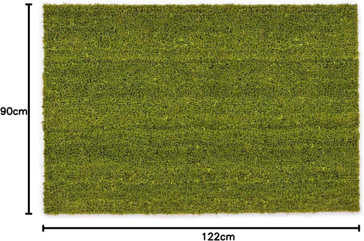 rutschfeste Kokosmatte - 90 x 122 cm Grün - Nachhaltige Naturfaser für den überdachten Aussenbereich