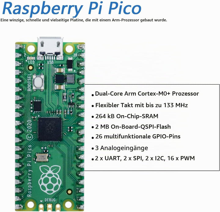 Freenove Bipedal Robot Kit for Raspberry Pi Pico (Included) (Compatible with Arduino IDE), LED Matri