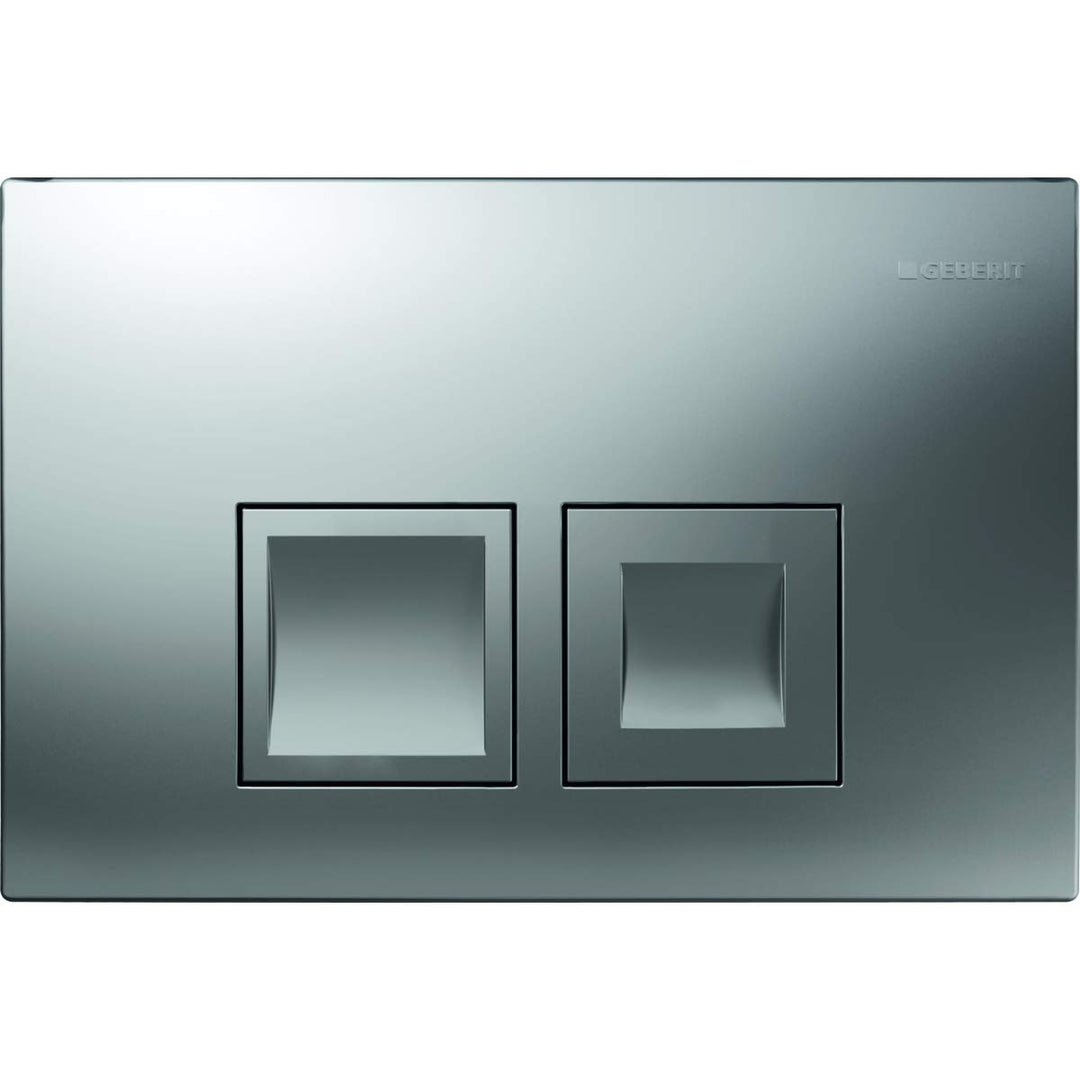 Geberit 115135461 Betätigungsplatte Delta50 für 2-Mengen-Spülung, matt-chrome