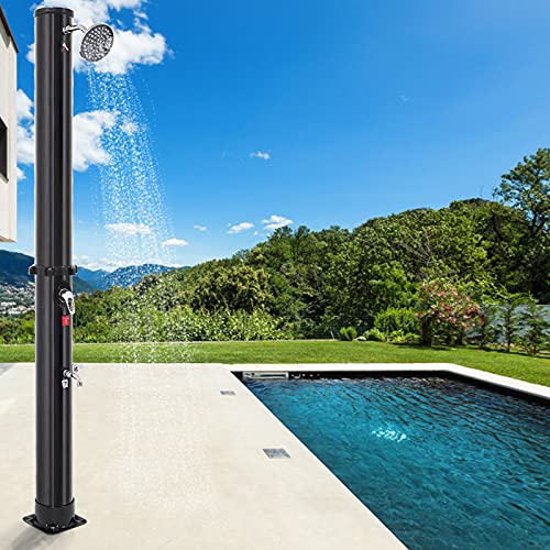 Solardusche 35 Liter Solar Gartendusche | warmes Wasser | max. 60°C | ohne Stromanschluss | Pooldusc