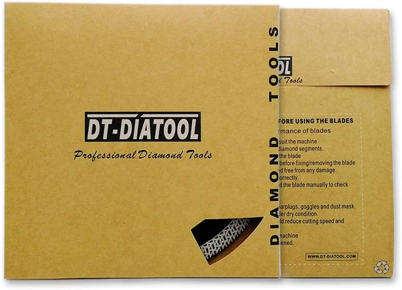 DT-DIATOOL Diamant Trennscheibe 2 Stücke 230 mm x 22,23 mm/16 mm Sägeblatt mit Mesh Turbo für Porzel