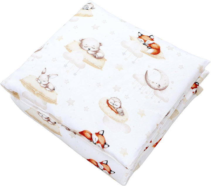 TupTam Unisex Baby Wiegenset 4-teilig Bettwäsche-Set: Bettdecke und Kopfkissen mit Bezug, Farbe: Sch