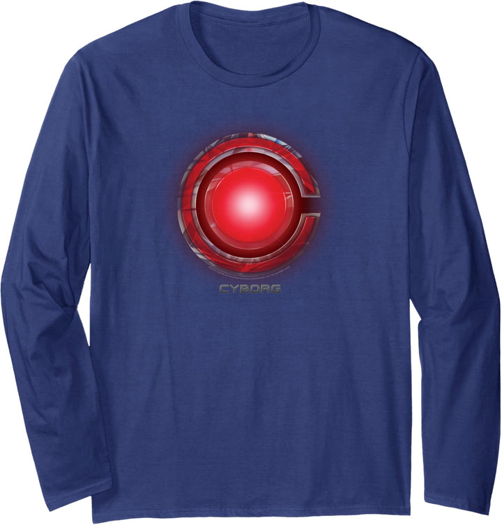 Justice League Movie Cyborg Logo Langarmshirt