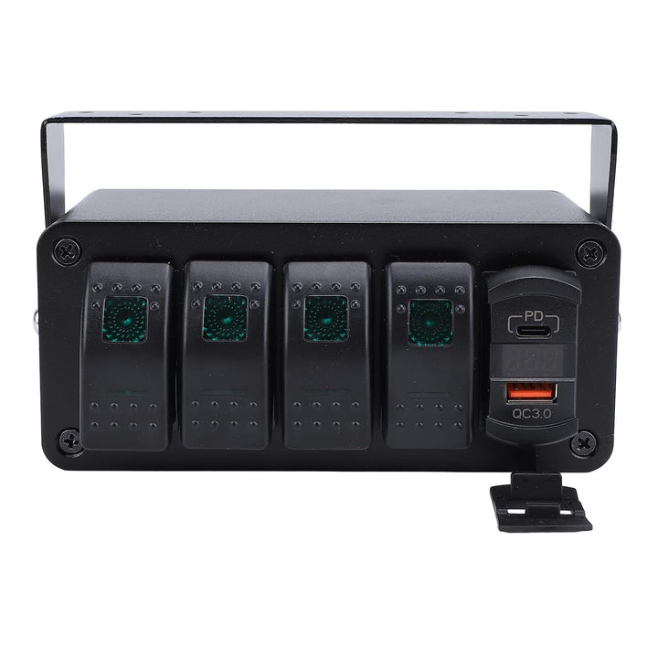Aramox 12 V Schaltbox 4 Gang Wippschalter Wasserdicht Aluminium Für Utv Lkw Boot