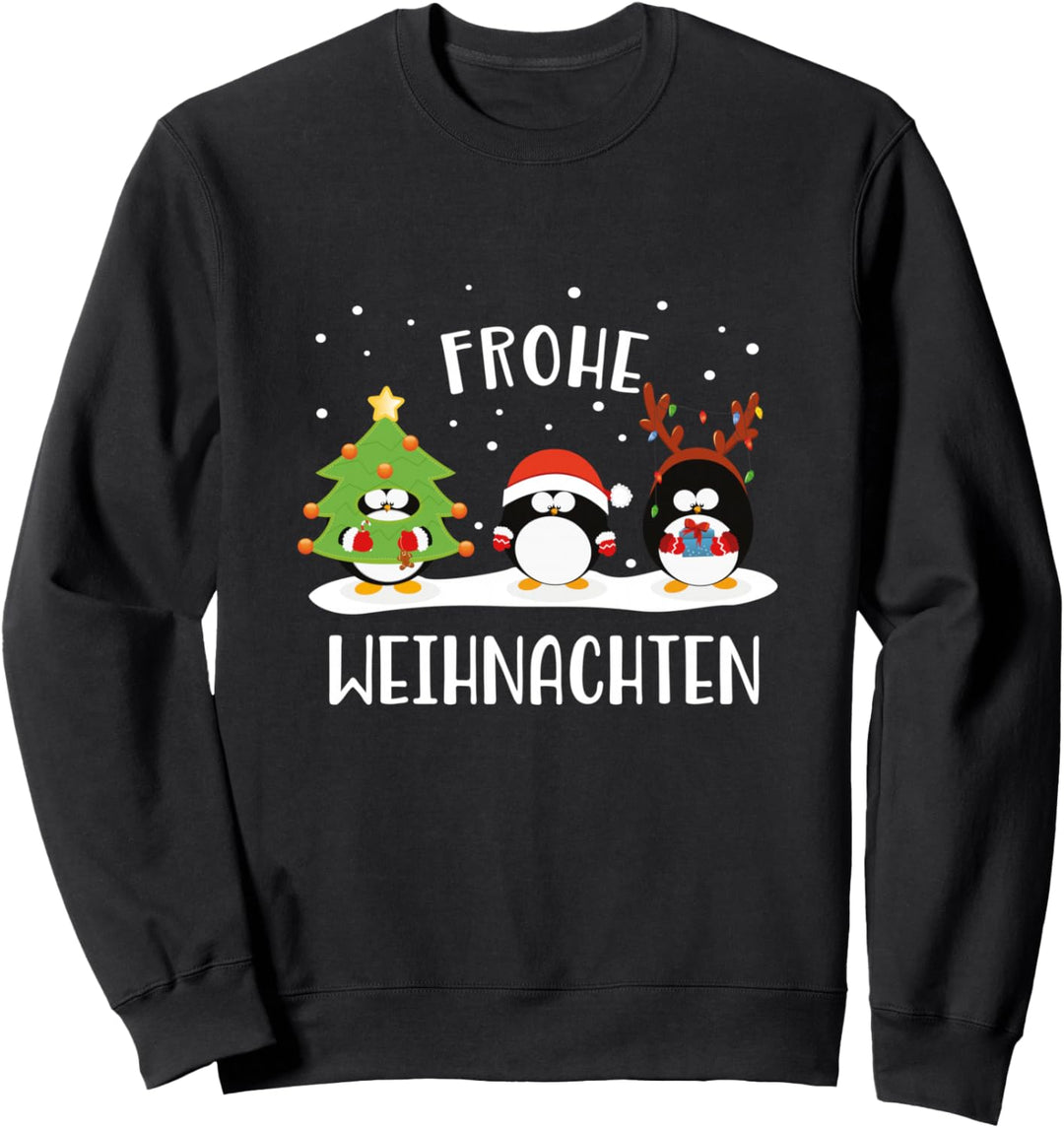 Frohe Weihnachten Merry Christmas Lustig Pinguine Weihnachts Sweatshirt