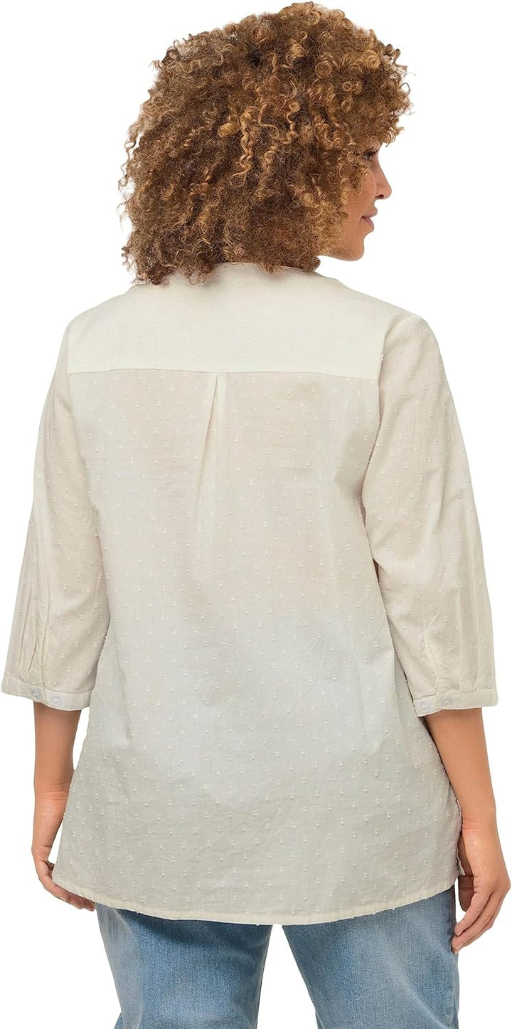 Ulla Popken Damen Blusen 50-52 Offwhite, 50-52 Offwhite
