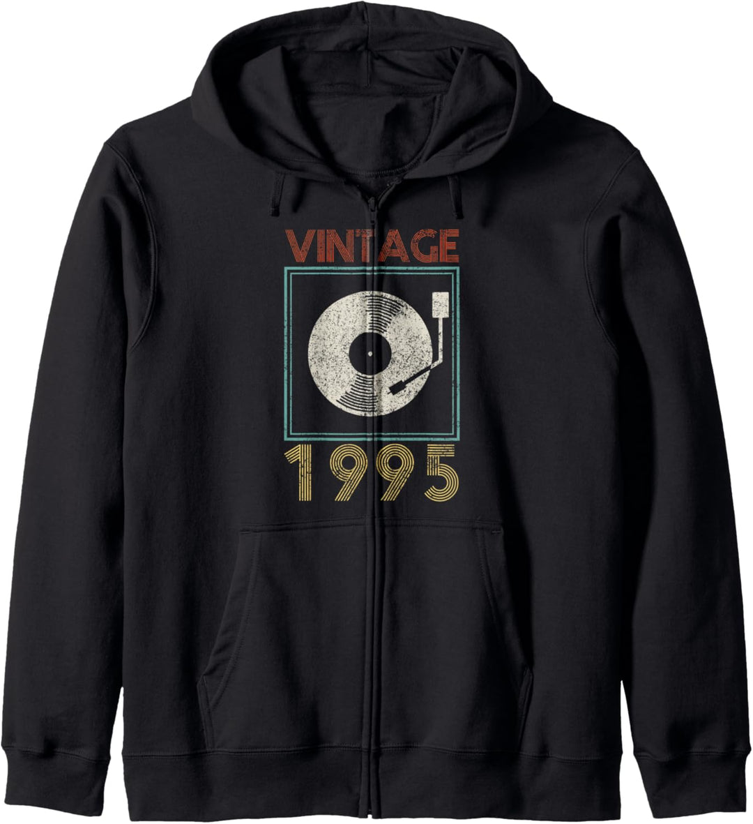 25. Geburtstag Vintage 1995 Vinyl DJ Schallplatte Geschenk Kapuzenjacke