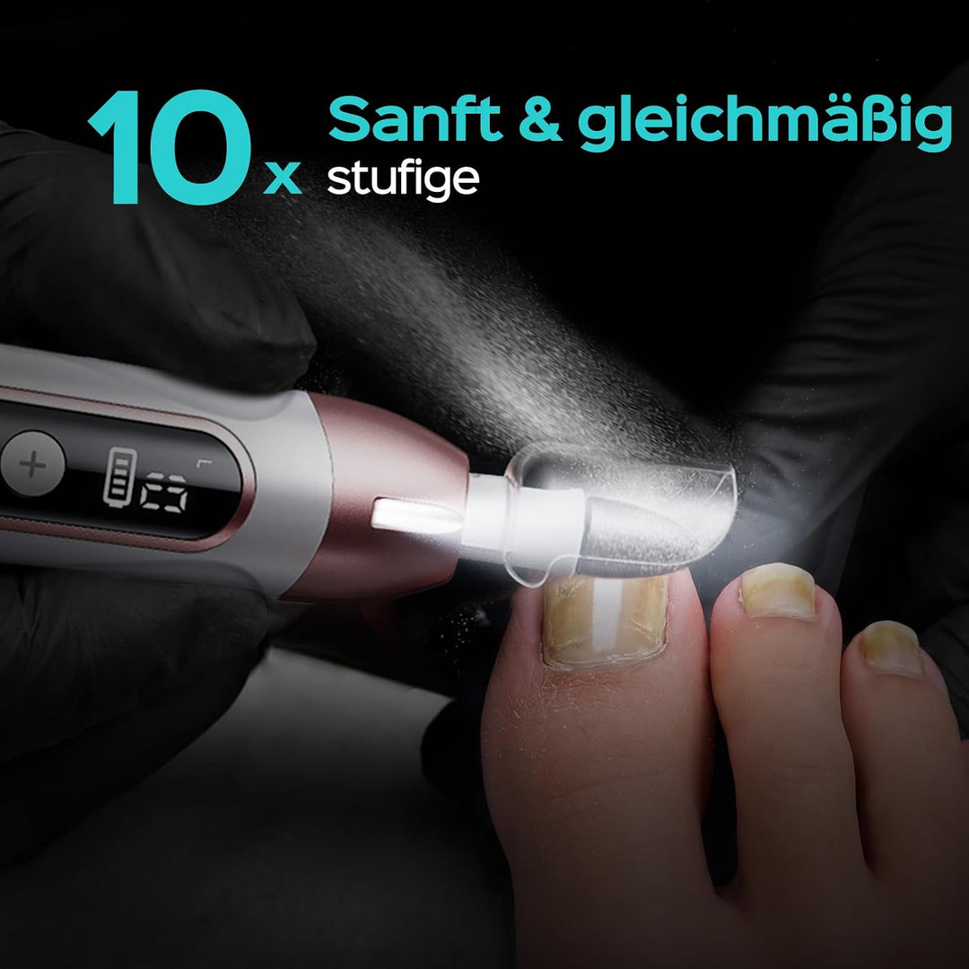 COSLUS C60 Kabellos Elektrischer Nagelfräser, 45000 U/Min für Gelnägel Roségold und Weiss, Roségold