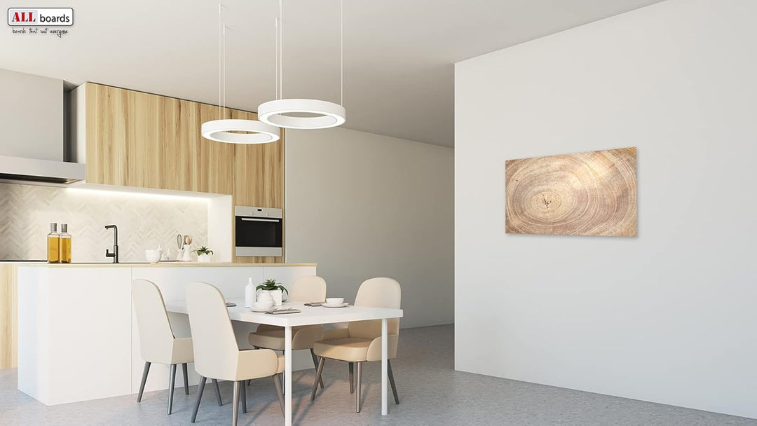 ALLboards Metallische Magnettafel BAUMSTAMM NATUR BAUMKERN 60x40cm MetalBoards Memoboard für jede Ar