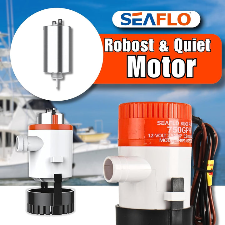 SEAFLO Elektrische Marine Bilgepumpen (750 GPH), 750 Gph