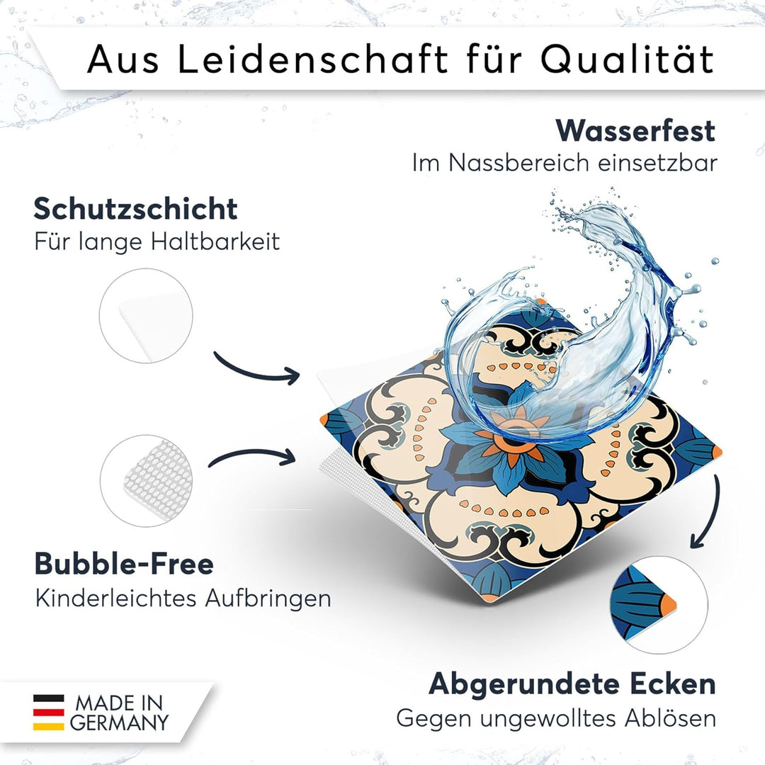 CREATISTO Klebefliesen Stickerfliesen Fliesenfolie - Hochwertige Sticker Aufkleber für Wandfliesen I