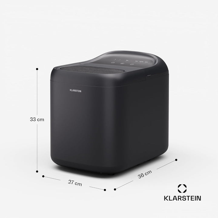 Klarstein SparkIce Eiswürfelmaschine, 15 kg/Tag, Eiswürfel in 6 Min., Touchpad, 2 Eiswürfelgrössen,