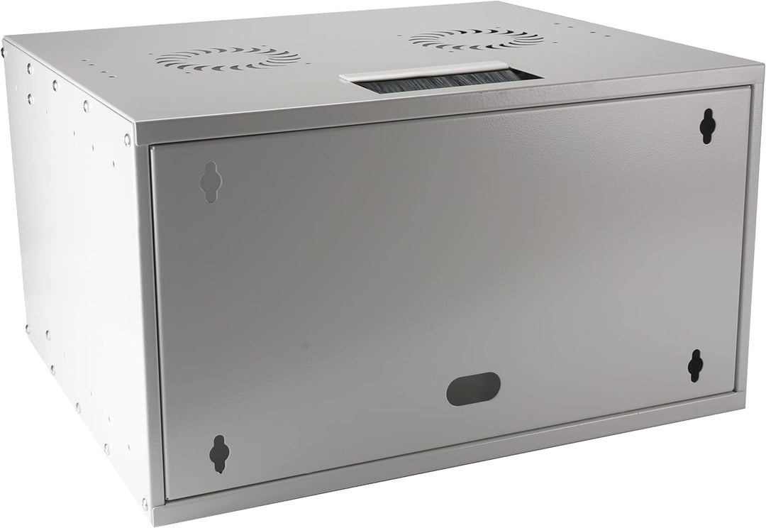 EFB 19 Zoll 06HE Wandgehäuse Basic, Tiefe 450mm 1-teilig, Flat Pack, RAL7035 Grau 535 x 304 x 450 mm