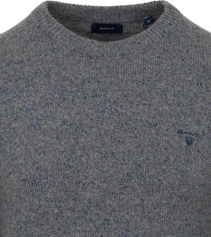 GANT Pullover Wolle Melange Grau - Grösse M - Herren - Bekleidung