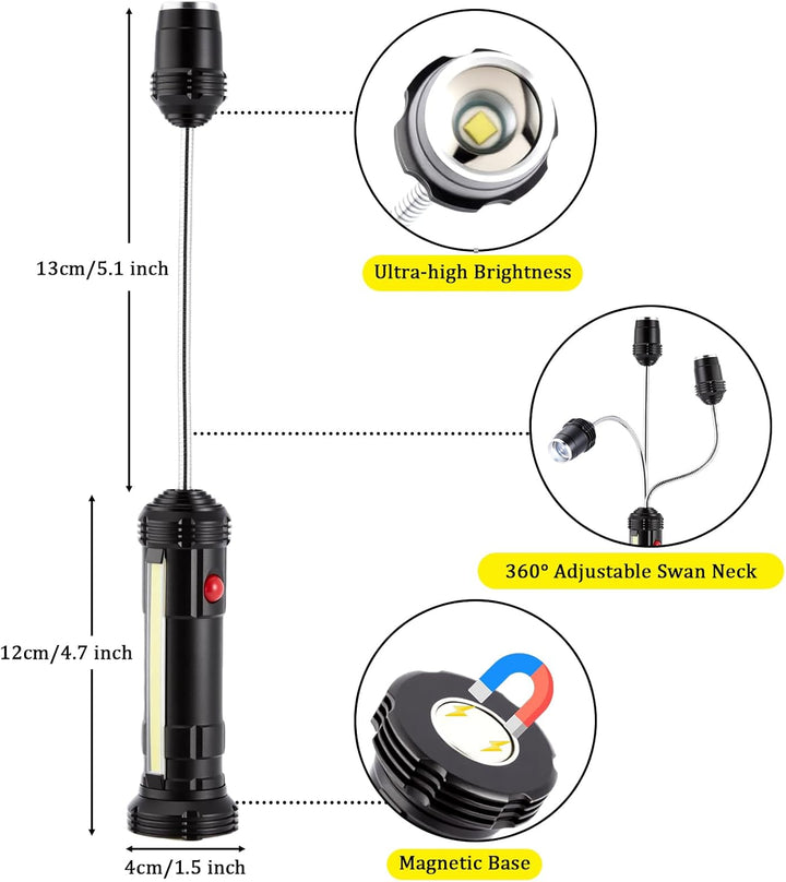 IMAGE Grill Licht 2 Stück wiederaufladbar magnetische Grilllampe mit Beleuchtung für BBQ Picknick Ou