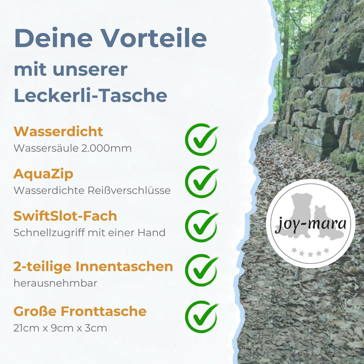 Leckerlitasche für Hunde - wasserdichte Hunde Leckerlitasche & Bauchtasche Hundetraining, Gassi Tasc