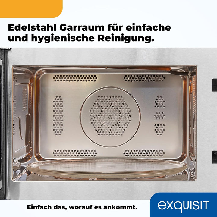 GGV Exquisit MW 9025H-3 25 Liter Mikrowelle+Grill+Heissluft Silber, 25 Liter Mikrowelle+Grill+Hei&amp;