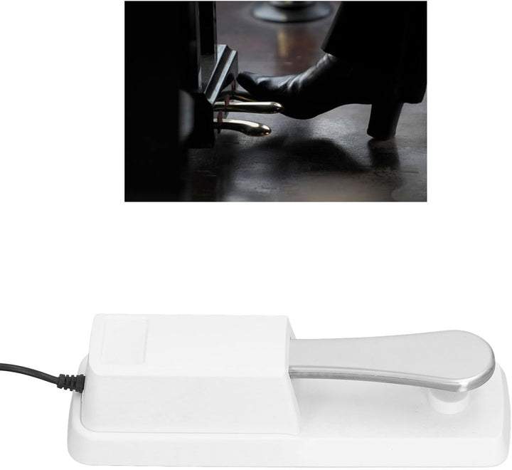 Sustain-Pedal, Fusspedal für Digitalpianos mit 6,35-mm-Anschluss, Universelles Sustain-Pedal mit Ant