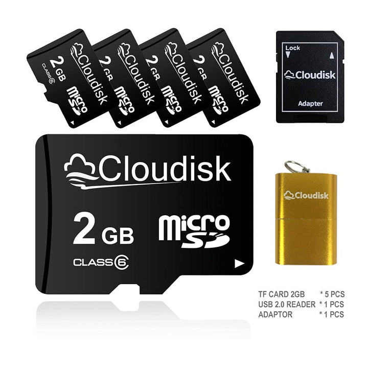 Pack von 5 Micro SD Karte (2GB), 2GB