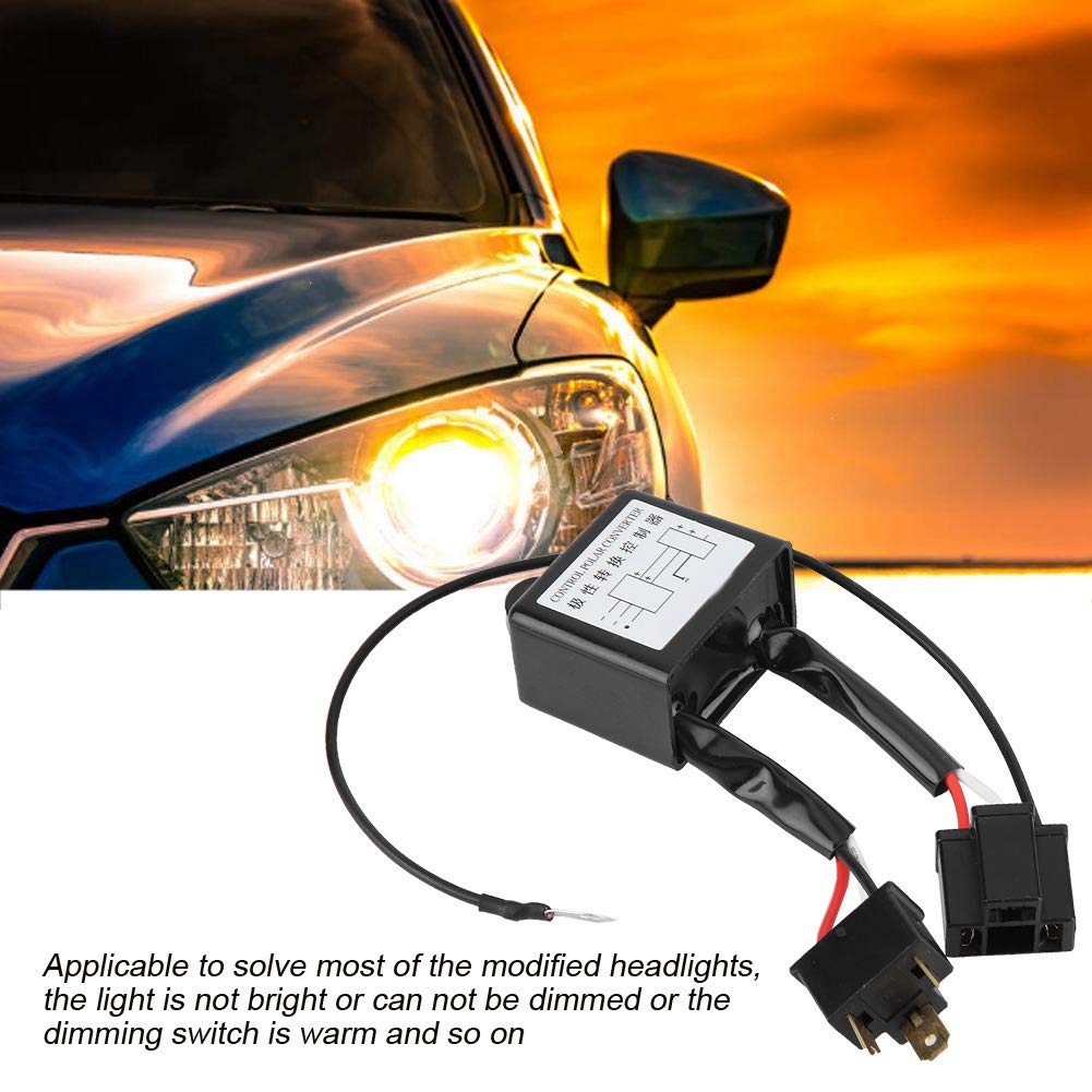 Scheinwerfer-Polaritätskonverter, 2 Stück, LED-Negativ-Konverter, Negativschalter-Adapter, Polarität