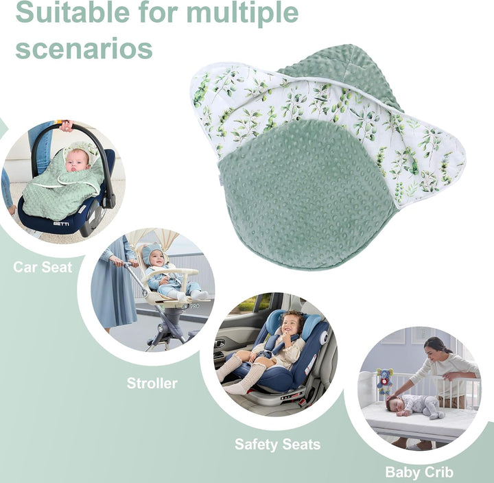 Einschlagdecke Babyschale für Winter Buggy Schlafsack Universal Fusssack Babydecke Baumwolle Baby Pu
