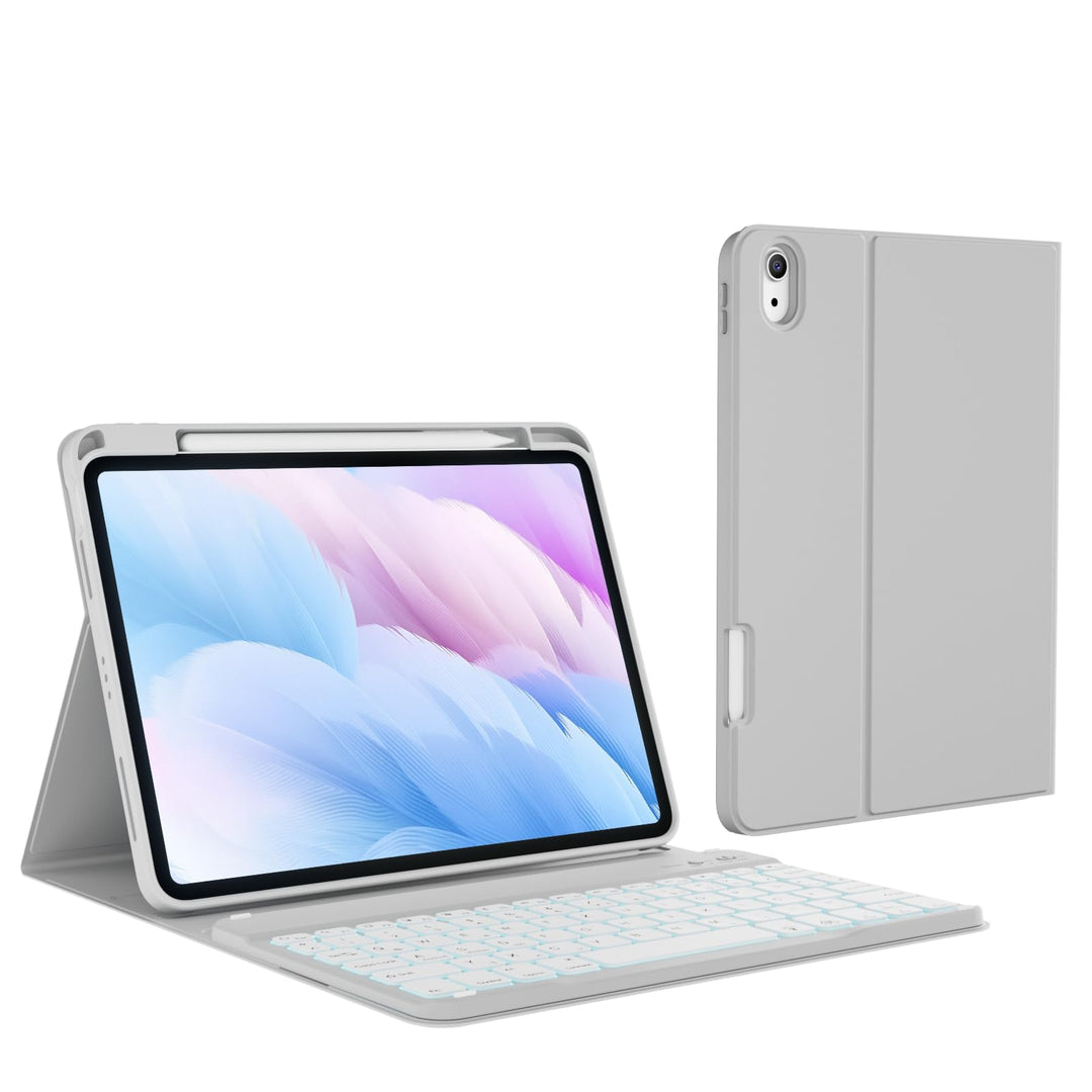 Hülle mit Tastatur für iPad A16 11. / 10. Generation (11 Zoll 2025/10,9 Zoll 2022) mit Stifthalter,