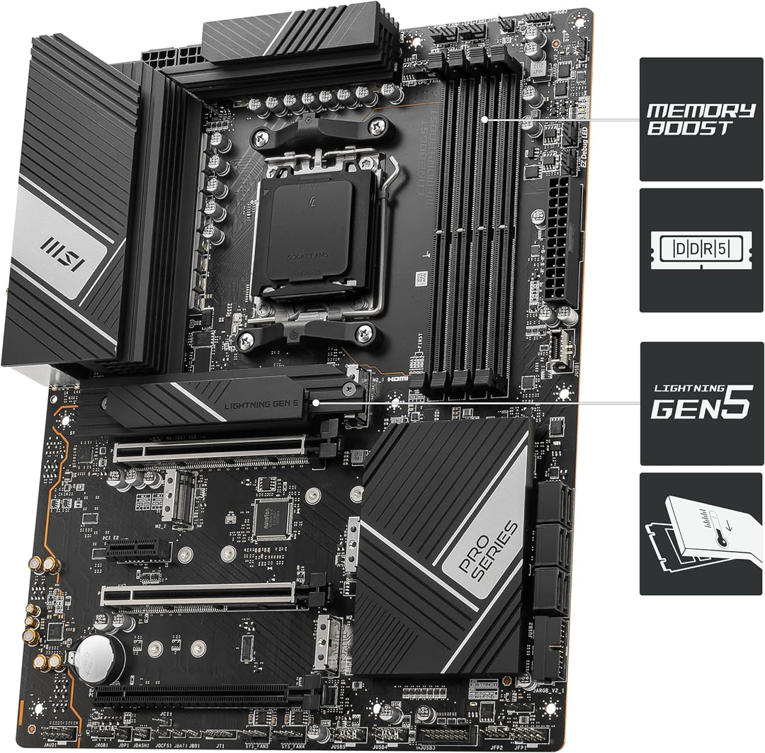 MSI PRO X670-P WiFi Mainboard, ATX - Unterstützt AMD Ryzen 7000 Serie Prozessoren, AM5-14 Duet Rail