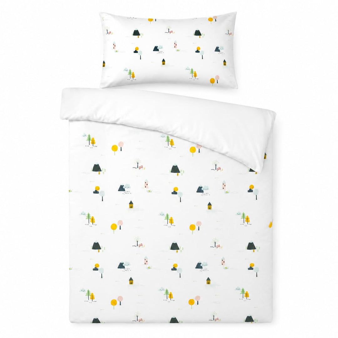 various Wendbare Babybettwäsche-Sets (60 x 120 cm), 100% Baumwolle, bestehend aus Bettbezug und Kiss