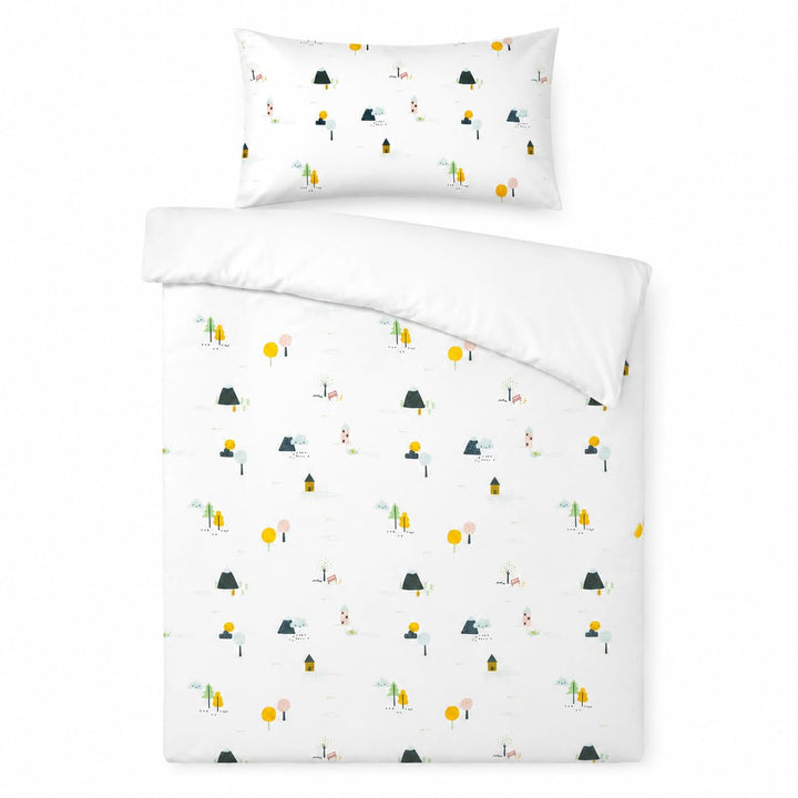 various Wendbare Babybettwäsche-Sets (60 x 120 cm), 100% Baumwolle, bestehend aus Bettbezug und Kiss