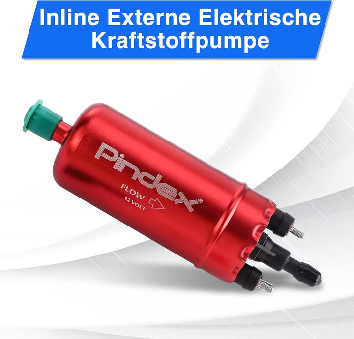 Pindex Elektrische Hochdruck-Kraftstoffpumpe 12V,Inline-Kraftstoffpumpe,Benzinpumpe für Benzin, Dies