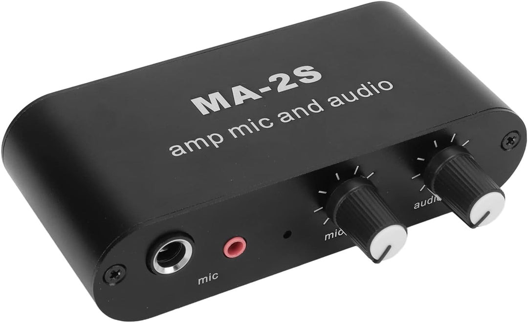 DC12V Stereo-Audio-Vorverstärker 3 Ausgangsanschlüsse 3,5-mm-Kondensatormikrofon-Schnittstelle Kopfh