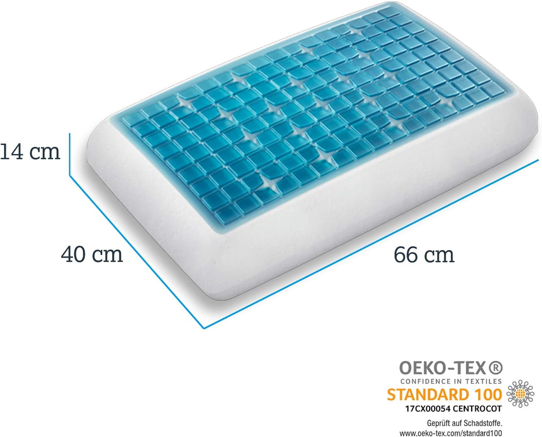 Technogel® Deluxe Orthopädisches Nackenstütz-Kopfkissen – Patentiert, Schadstofffrei & Zertifiziert