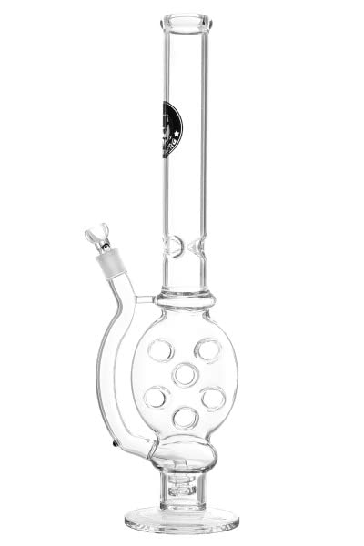 Heisenberg Cheese Perc Glasbong, Höhe 58 cm, Schliff 18.8, mit Eisfach und integriertem Chillum ohne